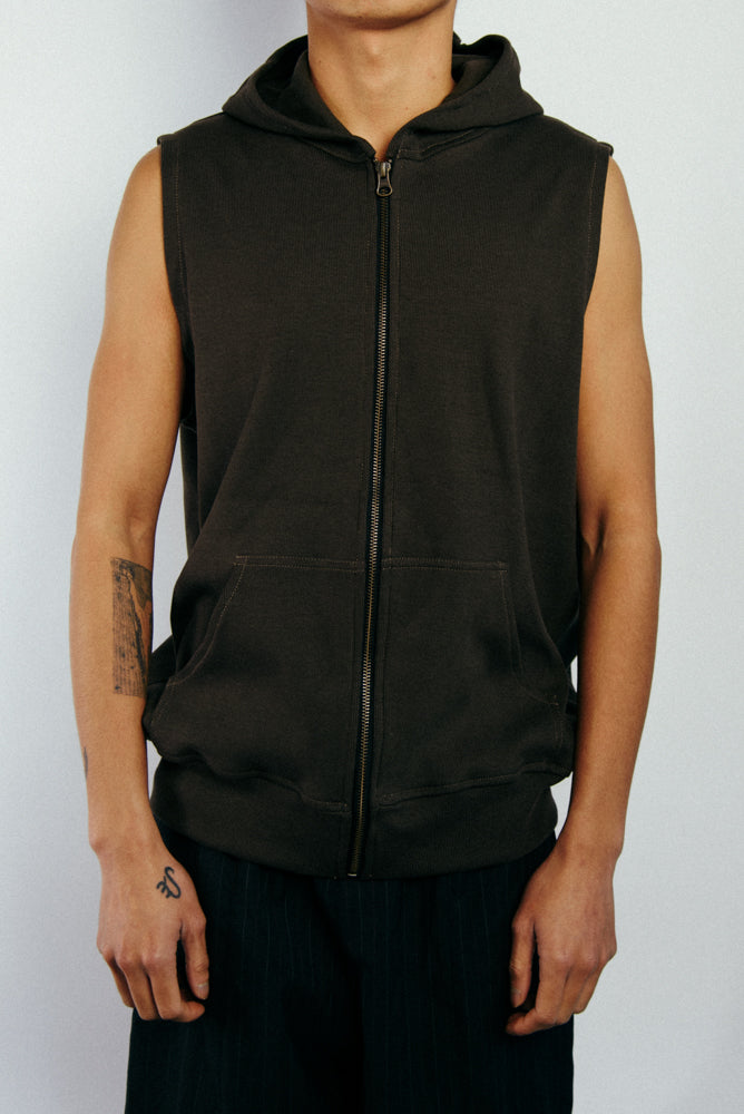 Sleeveless Zipper Hoodie 100